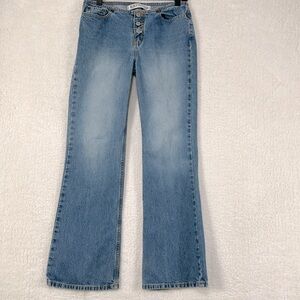Express Y2K button front hipster flare  jeans size 5/6